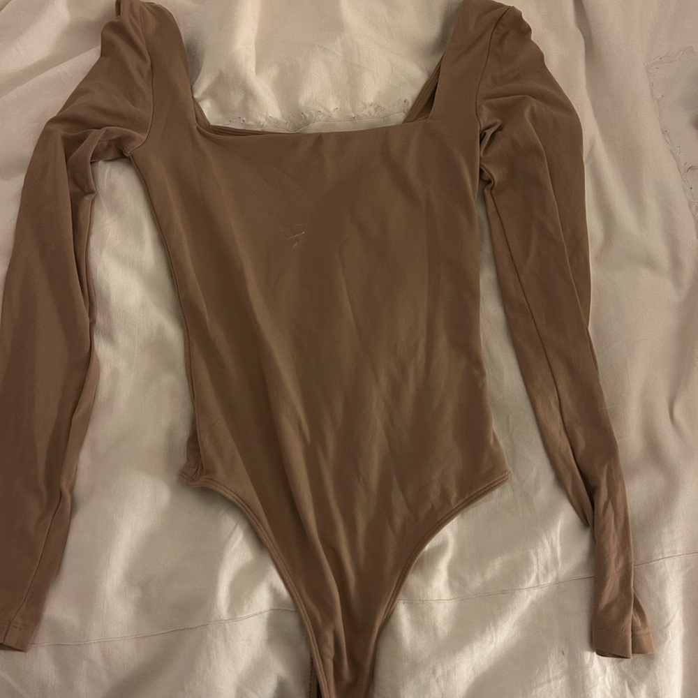 Aritzia light brown bodysuit